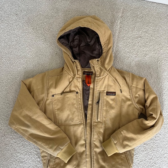 Patagonia Women's All Seasons Bomber Hoody Work Jacket Small S Coriander Brown - Picture 3 of 10